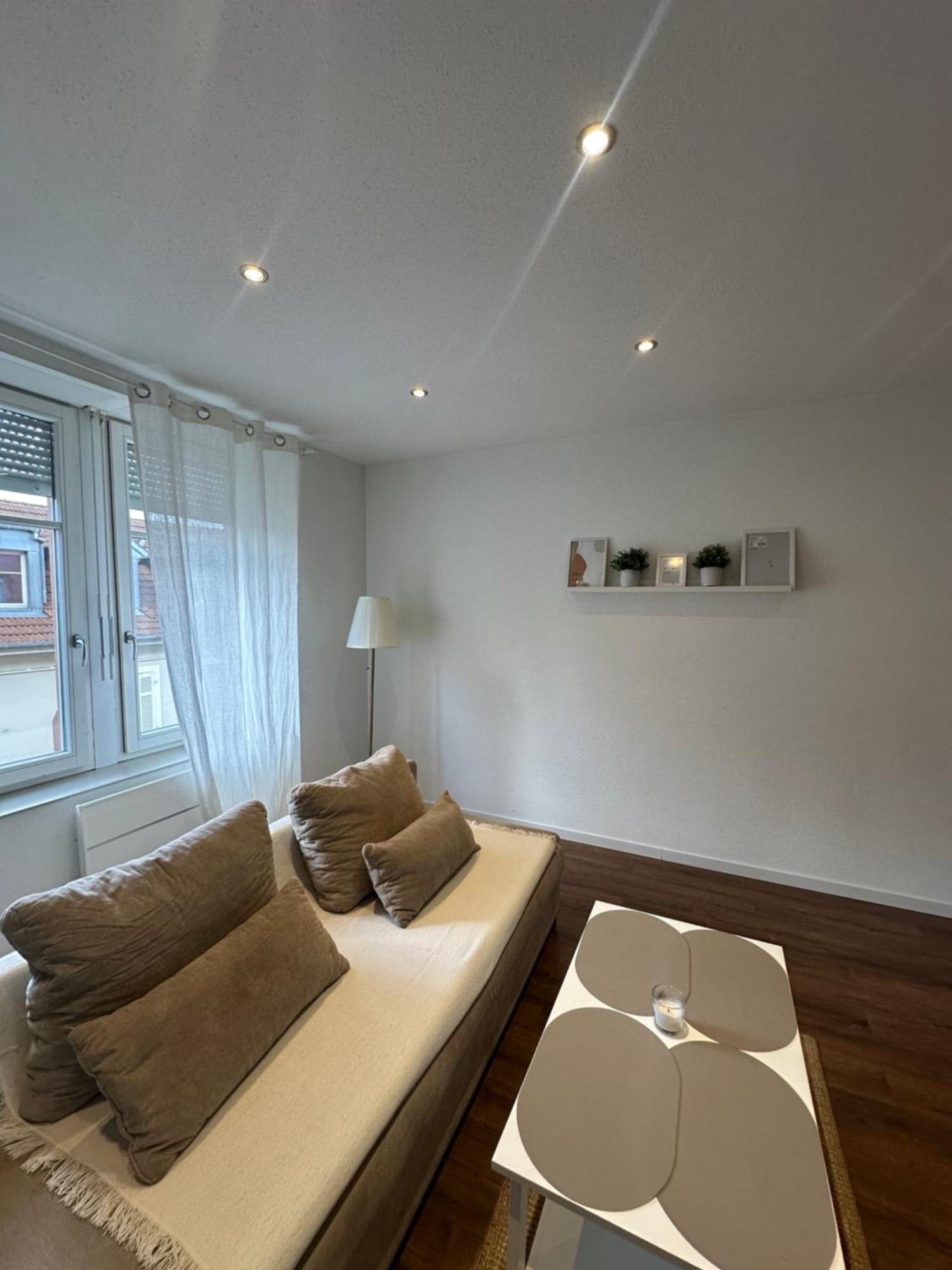 # Le 3 # Joli Appartement T3 Mulhouse Centre, Neuf, Calme Et Tout Equipe Luaran gambar